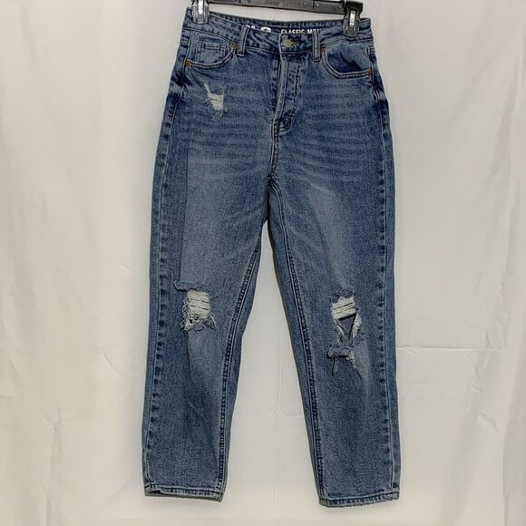 S.O.N.G Classic Mom Jean Womens 1/25 Button Fly Cropped CC - Picture 1 of 5